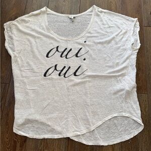 Joie White Linen Graphic Women's Top